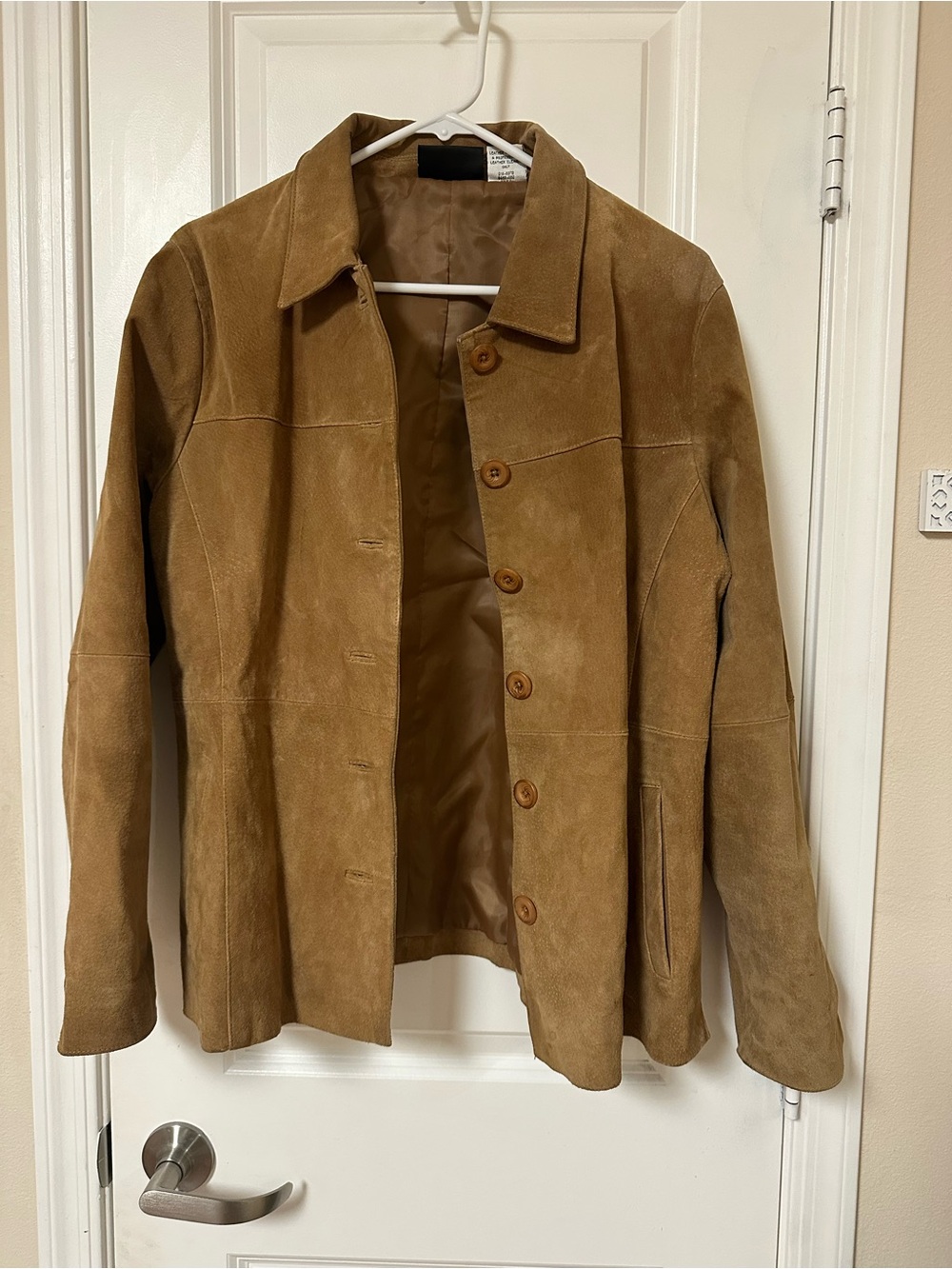 Vintage Spiegel Women's 100% Leather Button-Front Jacket in Camel 🐪 - Picture 2 of 14